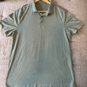 Lululemon Evolution Short Sleeve Polo Shirt; Men's Large; Green